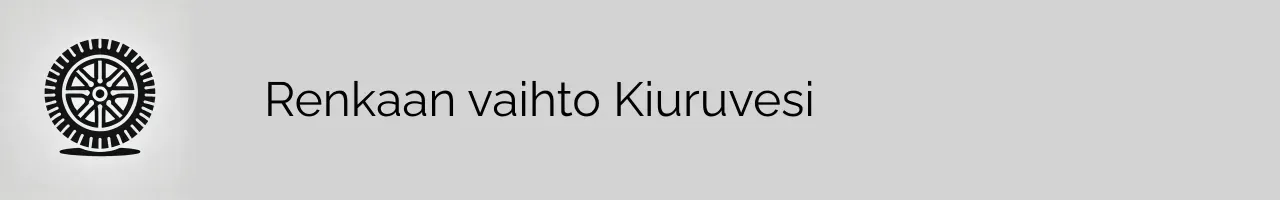 Renkaan vaihto Kiuruvesi